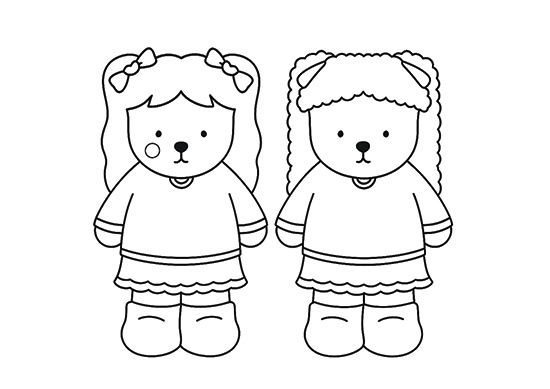 bobbie goods da kysha e mine para colorir