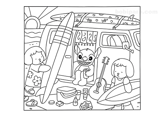 bobbie goods lilo stitch para colorir e imprimir