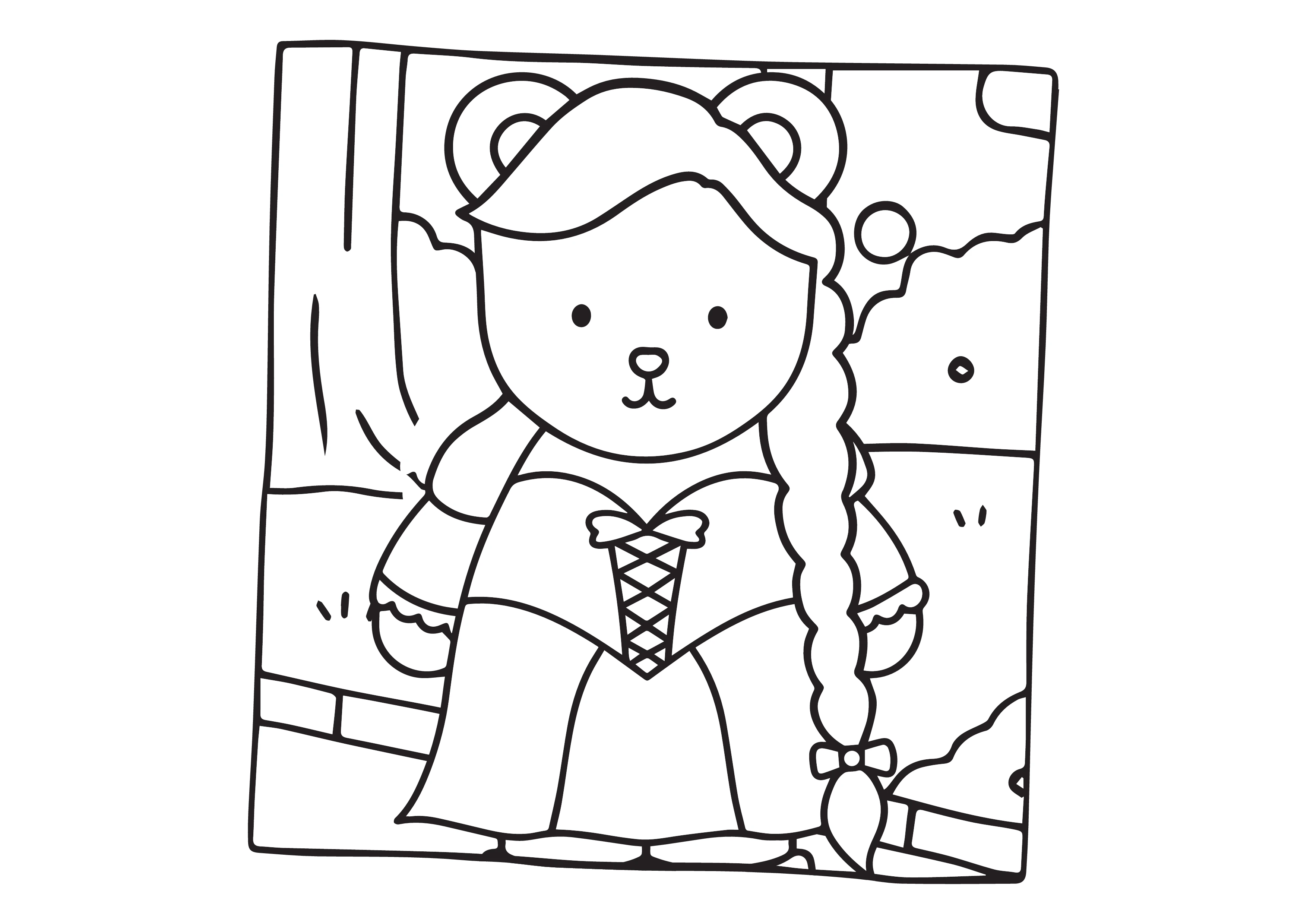 Bobbie Goods Rapunzel Para Colorir